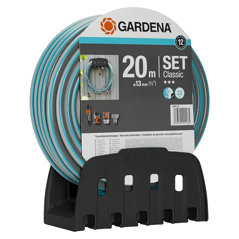 GARDENA Classic Wand-Schlauchhalterung Set, 20 m