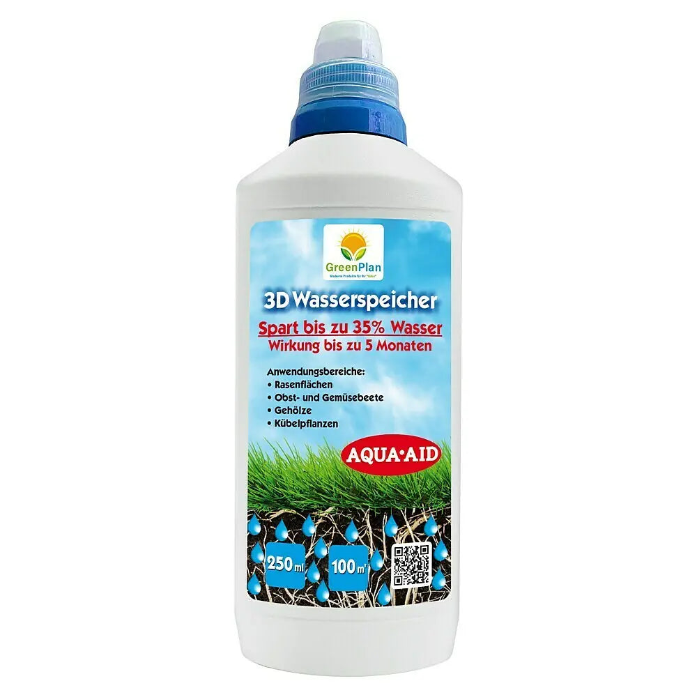 GreenPlan Aqua Aid Wasserspeicher 3D – Flüssiger Wasserspeicher für Böden
