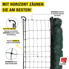 Horizont Geflügelnetz farmer® 110 cm hoch - 25 m lang mit Doppelspitze