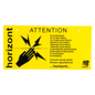 Horizont Warnschild Elektrozaun international, 4 Stück
