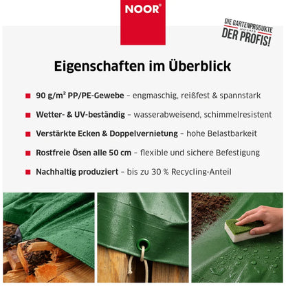 Noor Gewebeplane "Super" grün extra stark