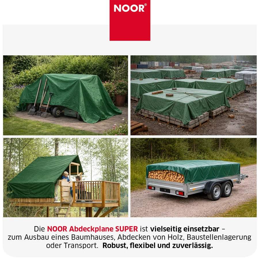 Noor Gewebeplane "Super" grün extra stark