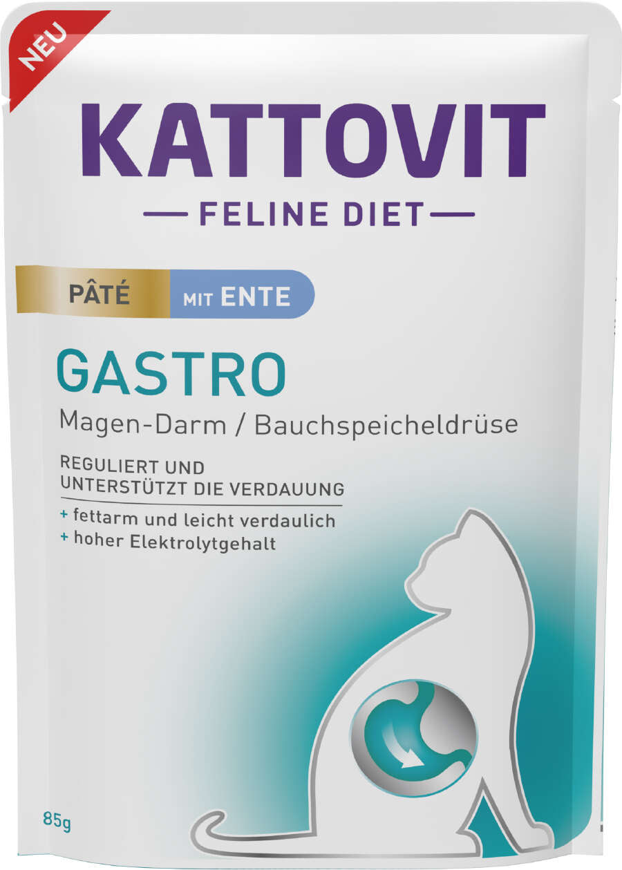 Kattovit Feline Diet Gastro Paté mit Ente