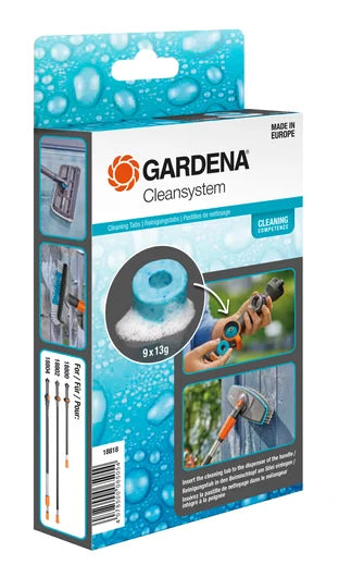 GARDENA Cleansystem Shampoo, Reinigungstabs für Cleansystem Stiele, Nassreinigung