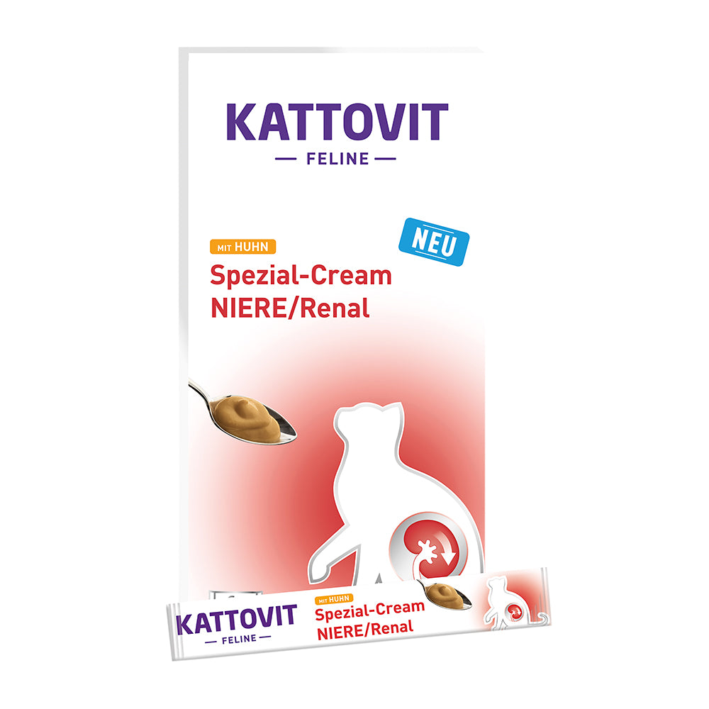 Kattovit Feline Spezial-Cream NIERE/Renal mit Huhn 6 x 15g