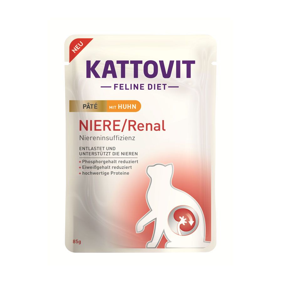 Kattovit Feline Diet NIERE/Renal Paté mit Huhn