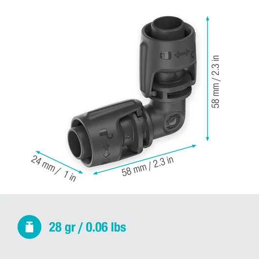 Micro-Drip-System L-Piece 13 mm (1/2") - Content: 2 pieces