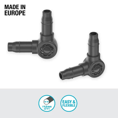 Micro-Drip-System L-Piece 4.6 mm (3/16") - Contents: 10 pieces