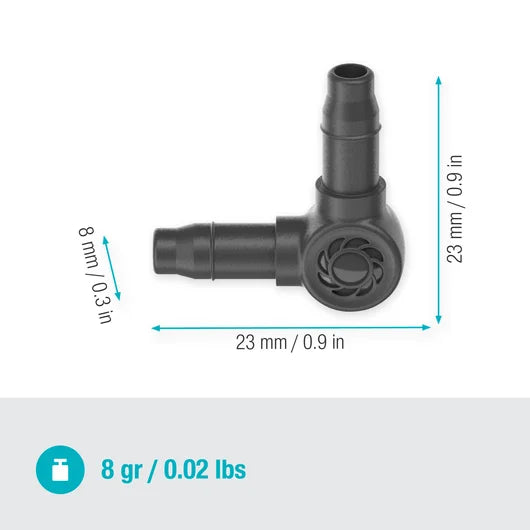 Micro-Drip-System L-Piece 4.6 mm (3/16") - Contents: 10 pieces
