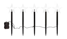 LED Acrylic Garden Stake Star, Set of 5
