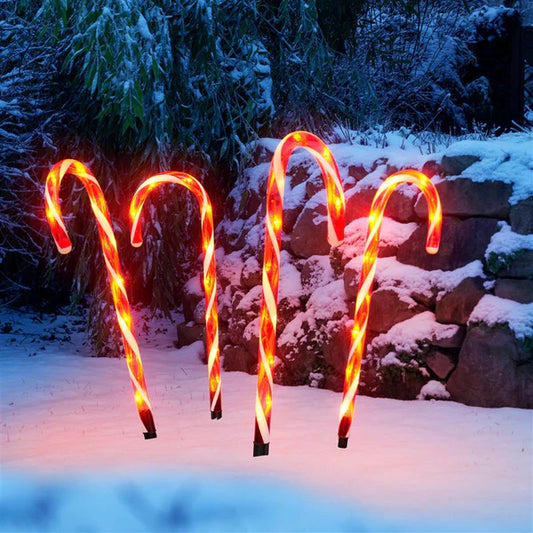 Innocom LED Zuckerstangen Gartenstecker 4er