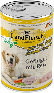 LandFleisch Dog Classic Geflügel mit Reis