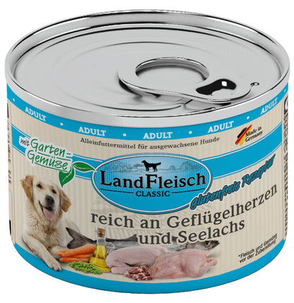 LandFleisch Dog Classic Geflügelherzen & Seelachs