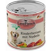 LandFleisch Dog Classic Rinderherz mit Nudeln