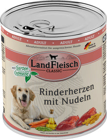 LandFleisch Dog Classic Rinderherz mit Nudeln