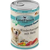 LandFleisch Dog Classic Rinderherzen mit Reis