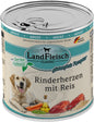 LandFleisch Dog Classic Rinderherzen mit Reis