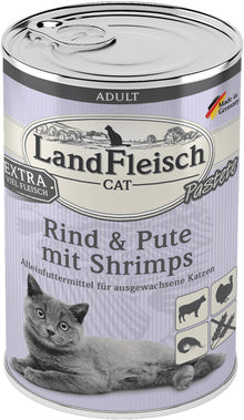 Landfleisch Cat Beef and Turkey with Shrimps