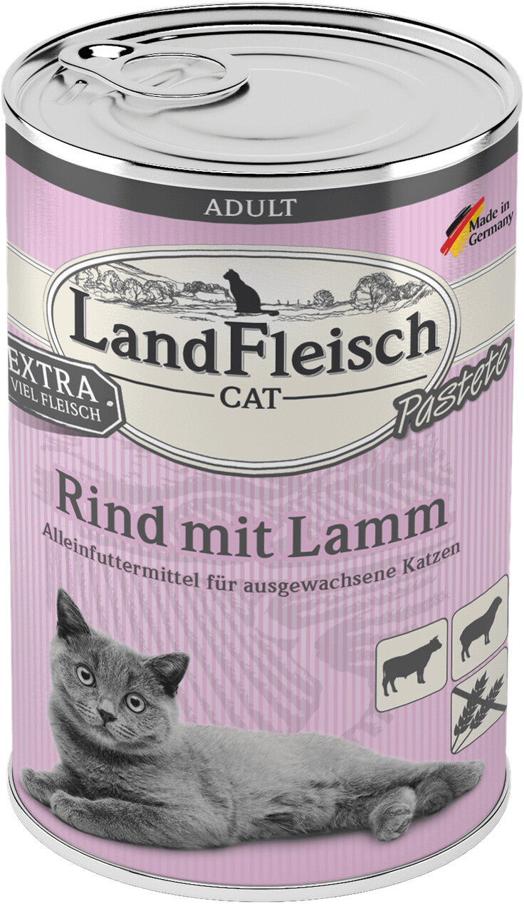 Landfleisch Cat Pastete Rind mit Lamm