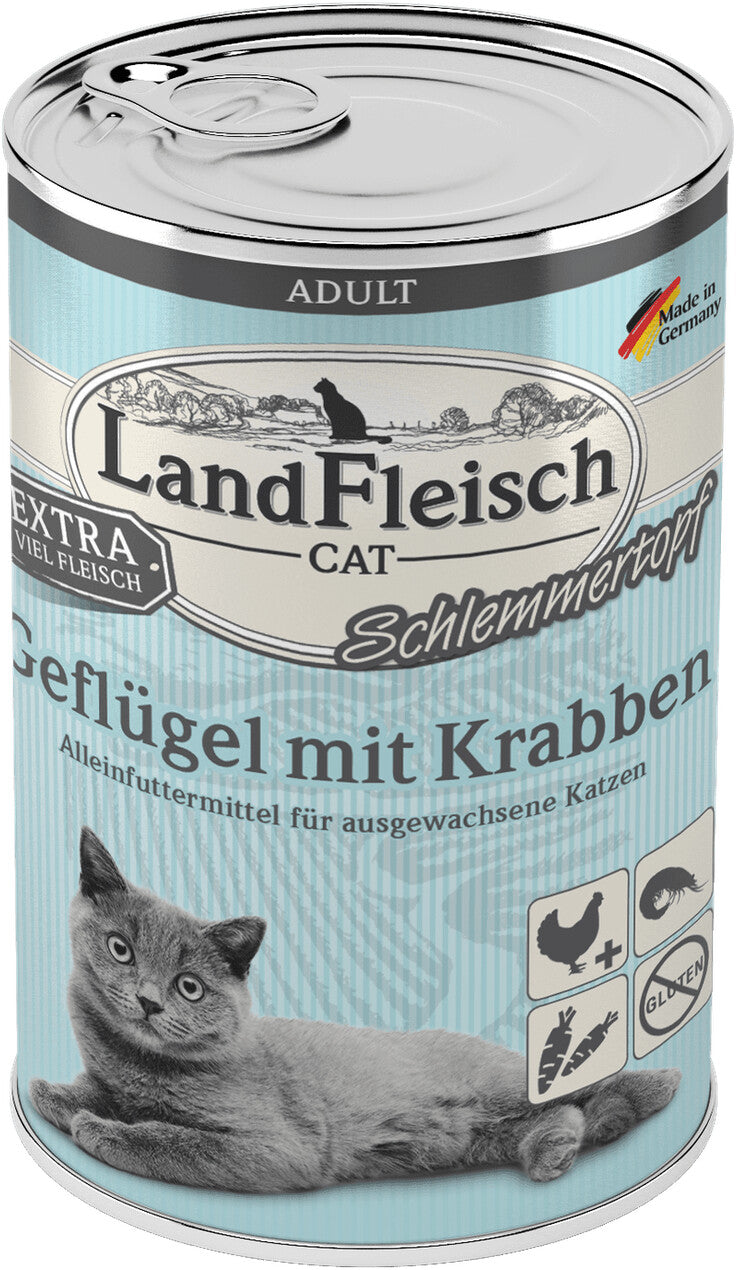 Landfleisch Cat Schlemmertopf Geflügel & Krabben