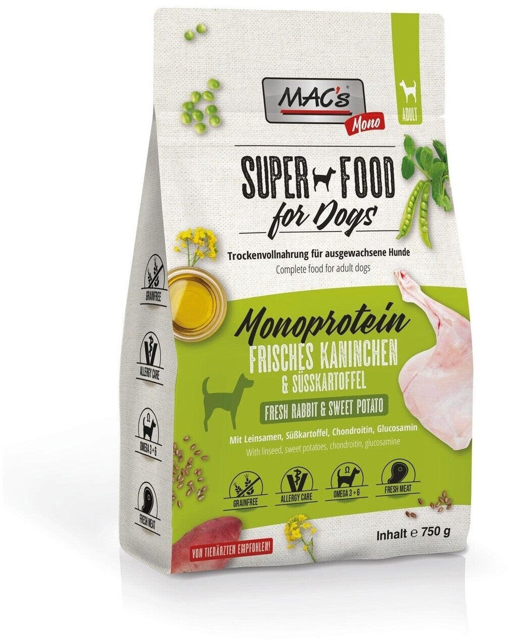 MAC's Dog Monoprotein frisches Kaninchen & Süßkartoffel