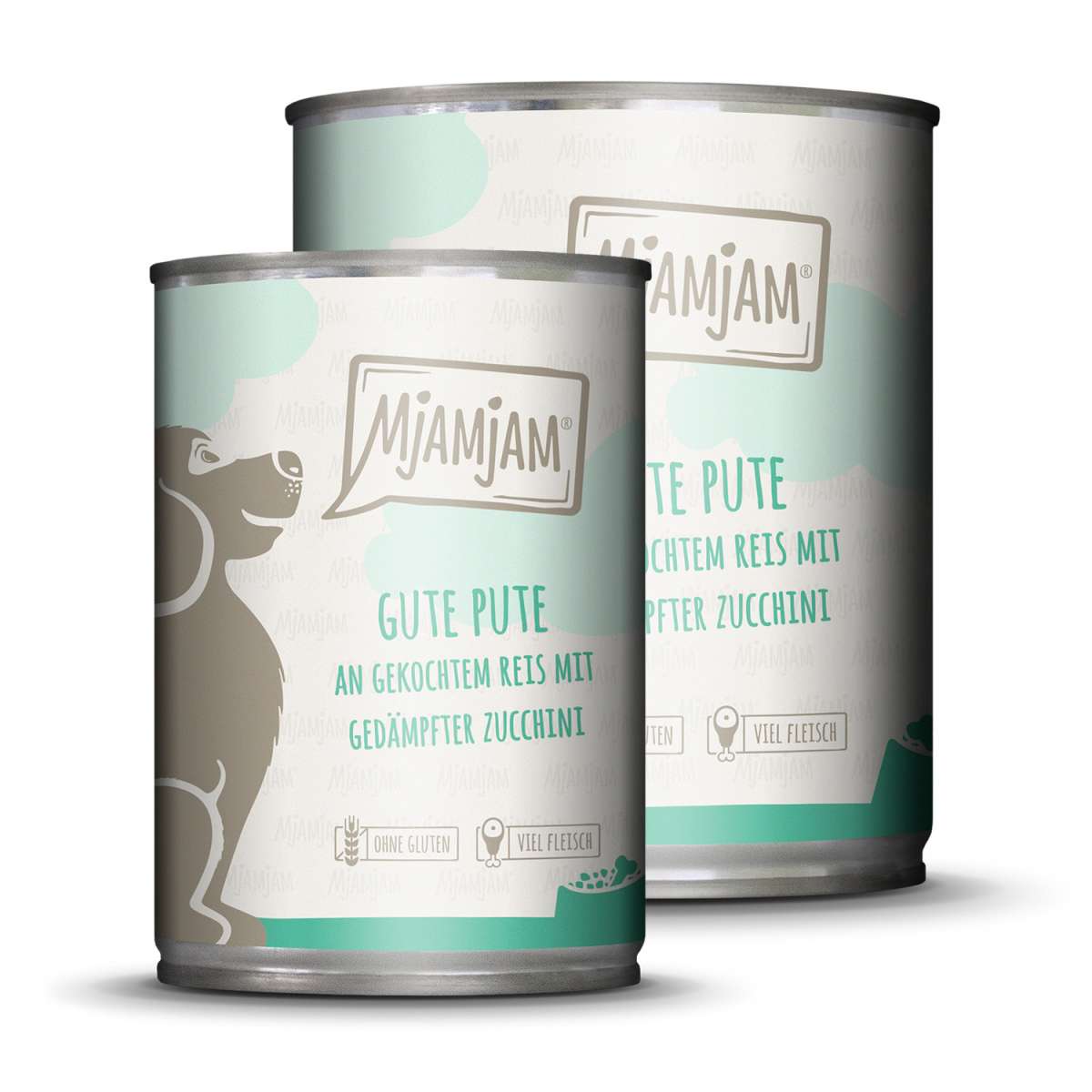 MjAMjAM - gute Pute an gekochtem Reis mit gedämpfter Zucchini