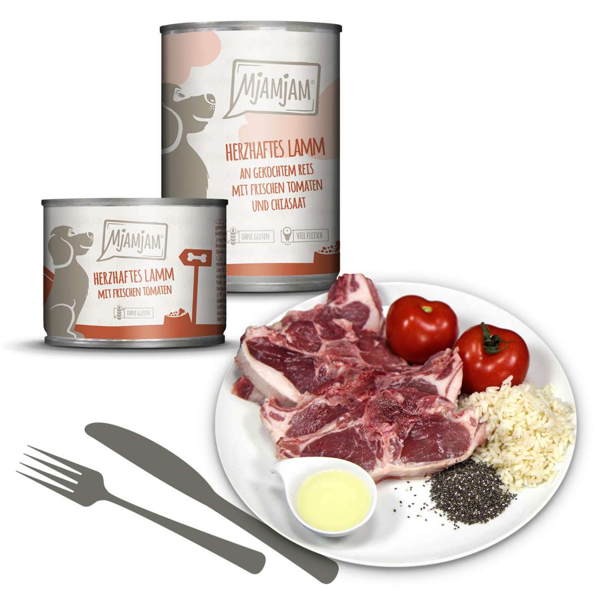 MjAMjAM - Hearty Lamb with Boiled Rice and Fresh Tomatoes