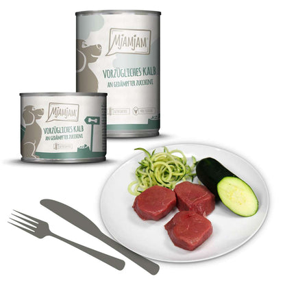 MjAMjAM - exquisite veal with steamed zucchini