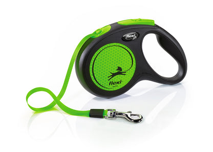 Flexi NEW Neon S - 5 Meter Reflex Gurtleine - Für Hunde bis 15 kg