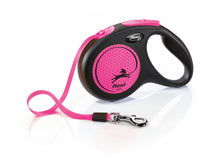 Flexi NEW Neon S - 5 Meter Reflex Gurtleine - Für Hunde bis 15 kg