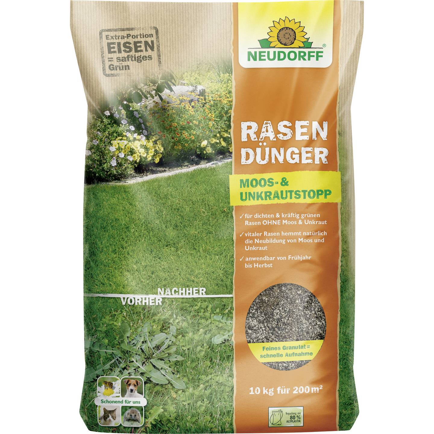 Neudorff Lawn Fertilizer Moss and Weed Killer