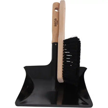 Siena HOME Dustpan and Brush Set, 2-piece, black lacquered metal