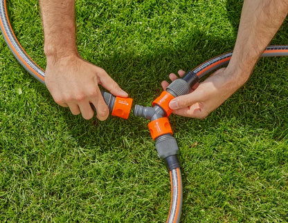 GARDENA Profi-System-Y-Stück, 2-Wege-Verteiler, 1 Eingang, 2 Ausgänge, 3/4 Zoll