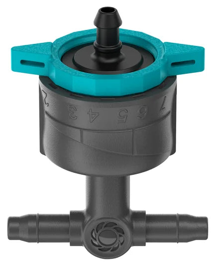 GARDENA Micro-Drip-System Adjustable In-Line Drip Head 1-8 l/h, pressure-equalizing - Contents: 5 In-Line Drip Heads, 1 End Cap