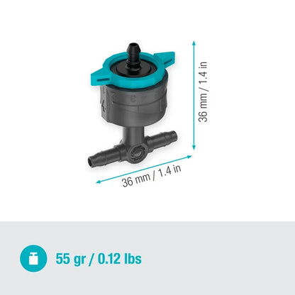 GARDENA Micro-Drip-System Adjustable In-Line Drip Head 1-8 l/h, pressure-equalizing - Contents: 5 In-Line Drip Heads, 1 End Cap