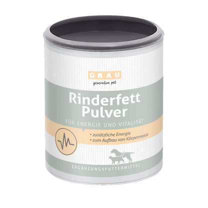 Grau Rinderfett-Pulver