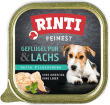Rinti Finest Poultry Pure & Salmon - Tray