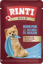 Rinti Gold Huhn Pur & Geflügelherzen - Frischebeutel