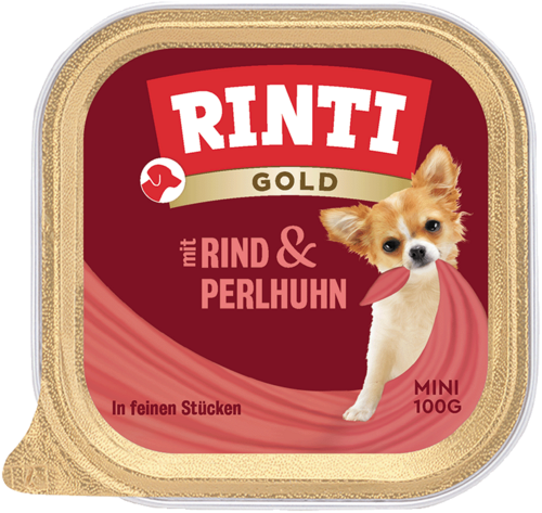 Rinti Gold mini Beef & Guinea Fowl - Tray