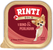 Rinti Gold mini Beef & Guinea Fowl - Tray