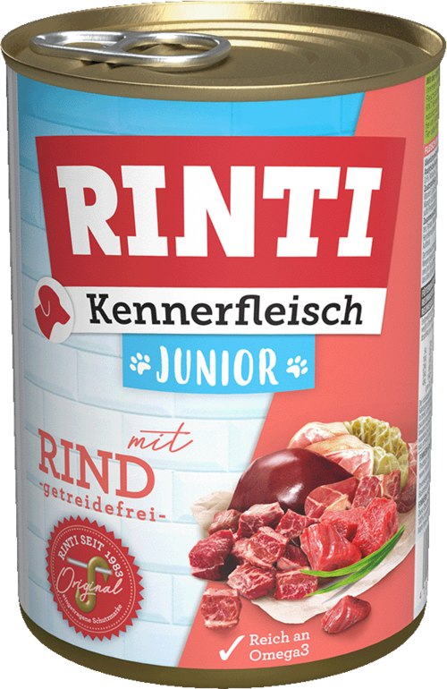Rinti Kennerfleisch Junior mit Rind - Dose