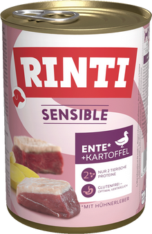 Rinti Sensible Duck, Chicken Liver + Potato - Can