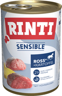 Rinti Sensible Horse, Chicken Liver + Potato - Can