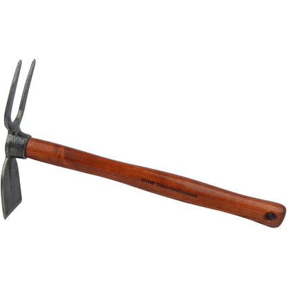 SHW Rex Häckchen mit Breitblatt 2 Zinken und Eschenholzstiel 40 cm