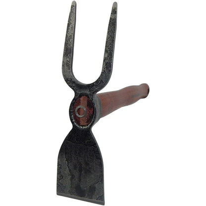 SHW Rex Häckchen mit Breitblatt 2 Zinken und Eschenholzstiel 40 cm