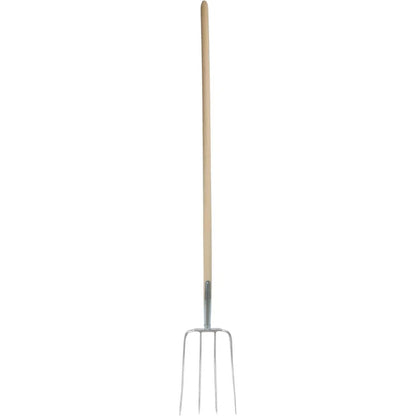 SHW Havau-Dunggabel, 4 Zinken Gr.31x23cm, mit Zwinge und Buchenstiel