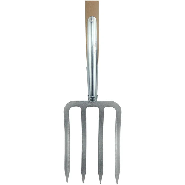 SHW Havau-Spatengabel mit Bajonettzinken und Buchen-T-Stiel