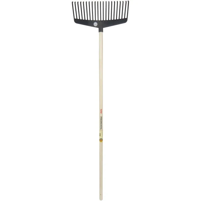 Nylon broom, black, 21-tine with handle