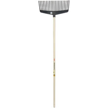 Nylon broom, black, 21-tine with handle