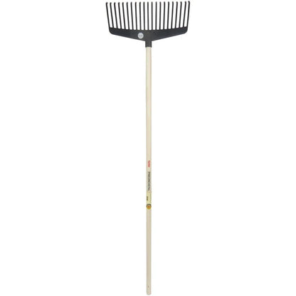 Nylon broom, black, 21-tine with handle